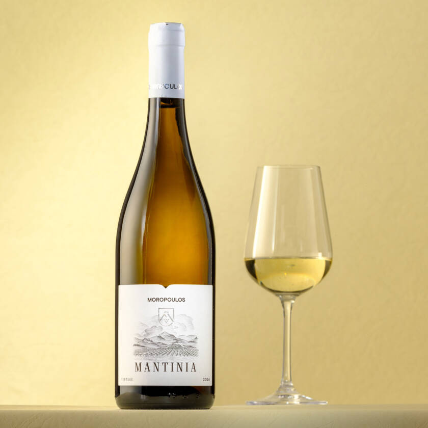 Mantinia Moropoulos, Dry Greek White Wine, 100% Moschofilero by Moropoulos Winery