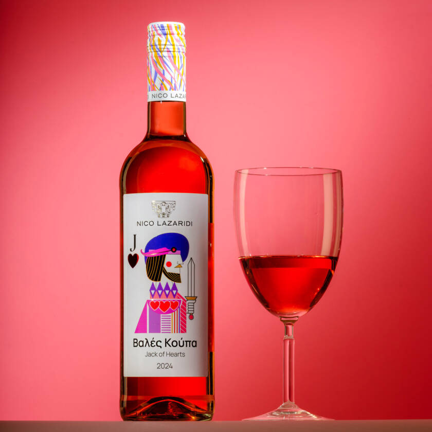Jack of Hearts, Greek Rose Wine by Nico Lazaridi Winery - 95% Agiorgitiko & 5% Grenache Rouge