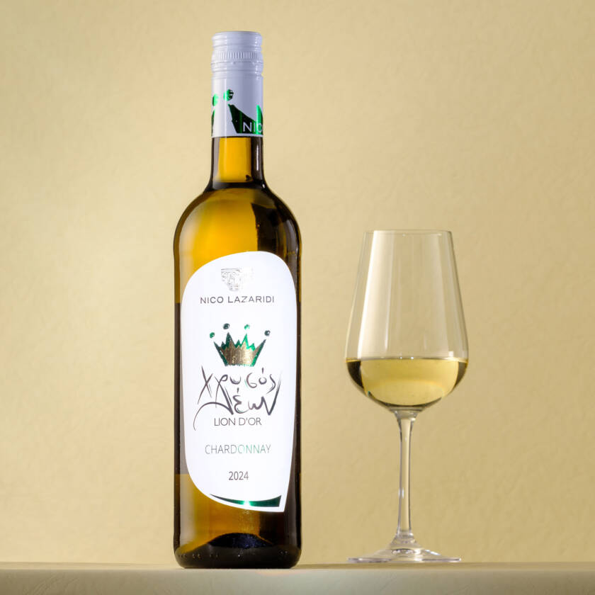 Lion D’Or Chardonnay, Dry Greek White Wine, 100% Chardonnay by Nico Lazaridi Winery