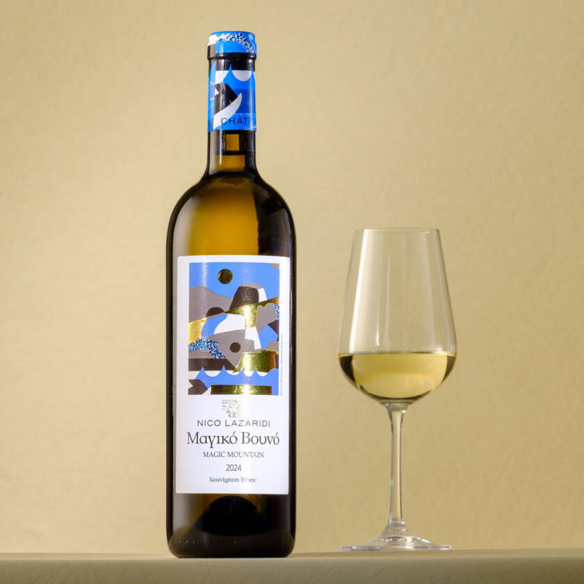Magic Mountain White, Dry Greek White Wine, 100% Sauvignon Blanc by Nico Lazaridi Winery