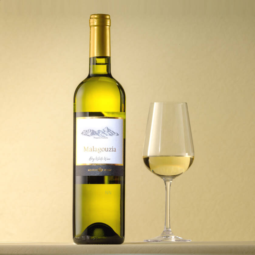 Malagouzia by George Vourvoukeli, Dry Greek White Wine, 100% Malagouzia by Mentor Winery