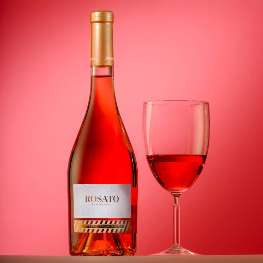 Rosato by elena Raptis, Greek Rose Wine by Raptis Boutique Winery - Semi-Dry Demi Sparkling Rosé Wine