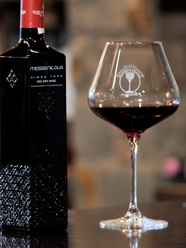 Messenicola, Greek Red Wine by Winery Monsieur Nicolas -  70% Black Messenicola - 30% Syrah & Carignan, P.D.O. Messenicola (Thessaly)