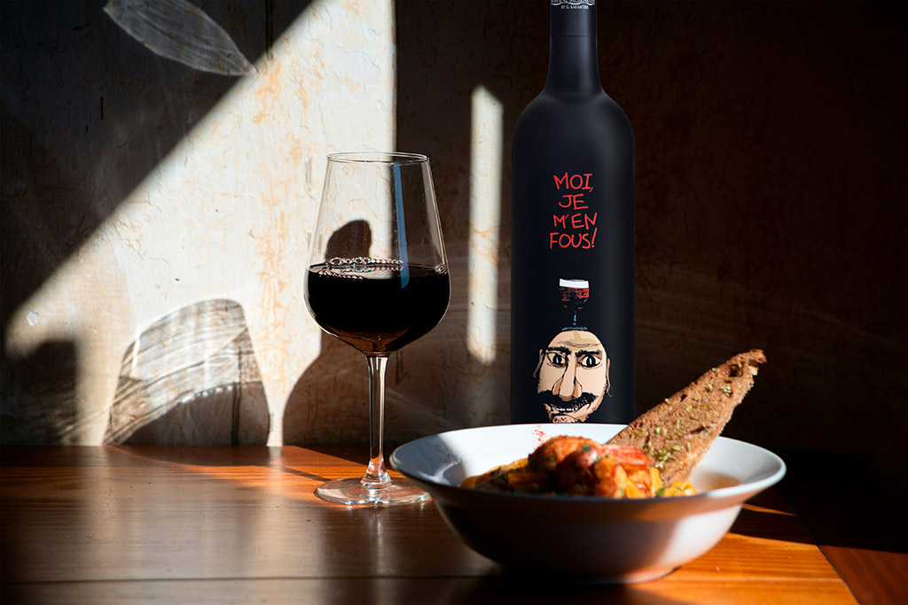 Moi, Je M’En Fous!, Greek Red Wine by Winery Monsieur Nicolas - 100% Limnionas P.G.I. Karditsa
