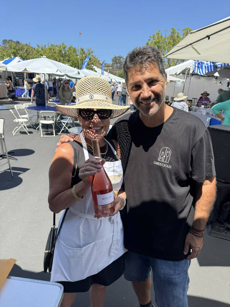 Jeannie Ranglas, Second Vice President and Metropolis of San Francisco President, together with Yannis Sideris, owner of Greecious LLC.