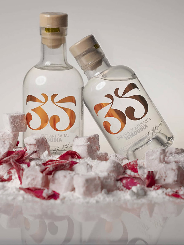 35  Muscat Of Spinas Premium Cretan Tsikoudia - Grape Pomace Brandy - 35N Cretan Distillery