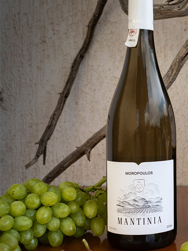 Mantinia Moropoulos, Dry Greek White Wine, 100% Moschofilero by Moropoulos Winery