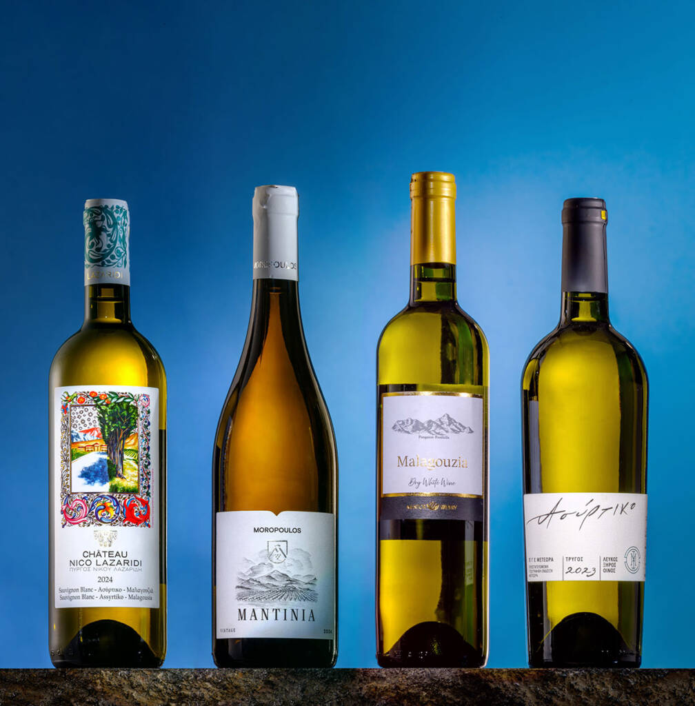 Premium Greek White Wine imported in the US by Greecious Alcohol Wholesaler