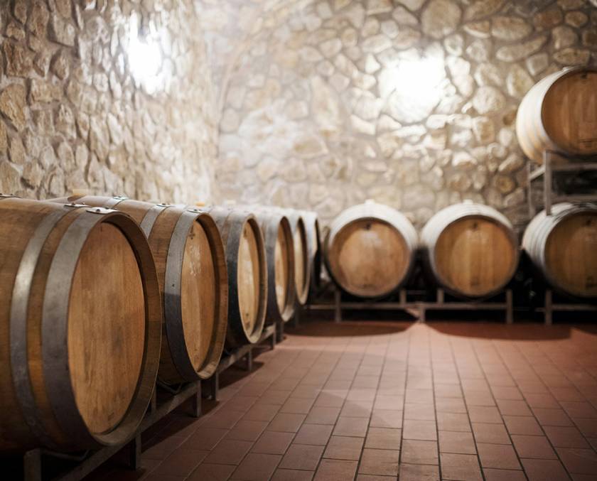 greek-wine-in-barrels